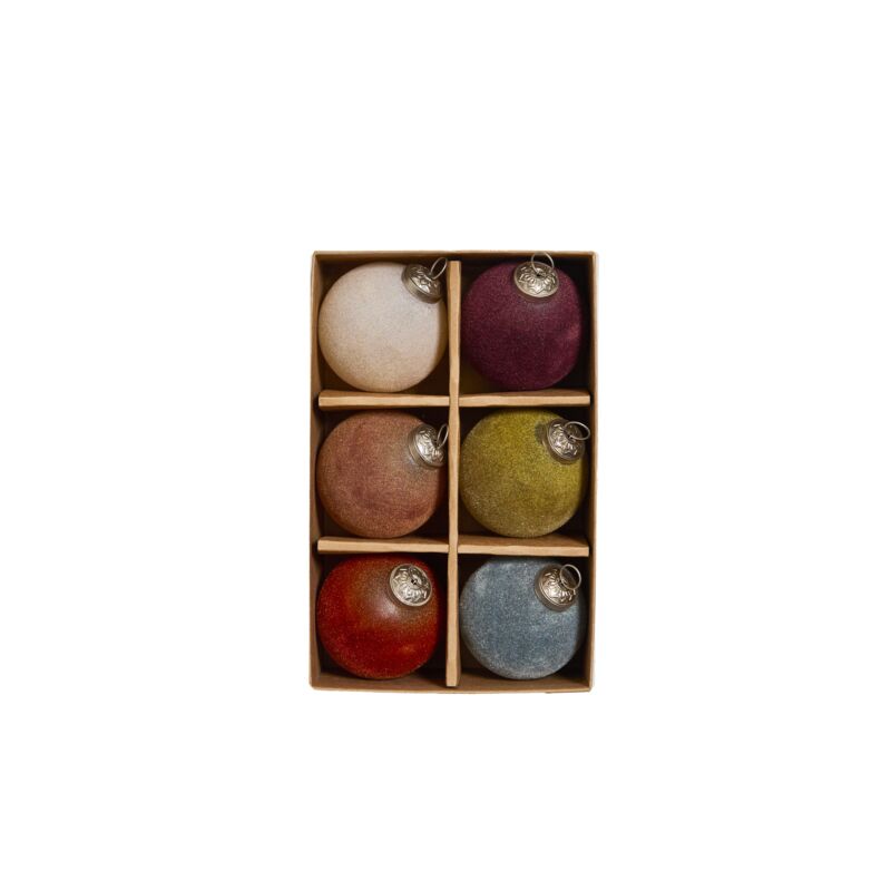 Velvet Ornaments (set of 6)