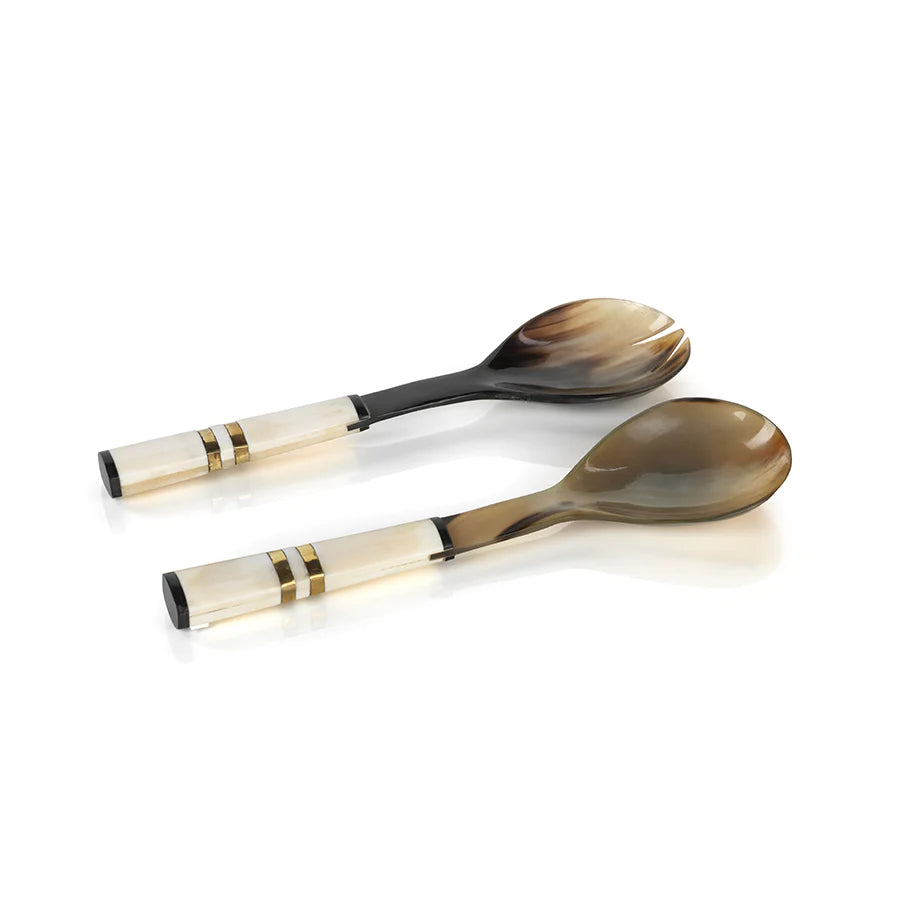 Horn & Bone Salad Server Set