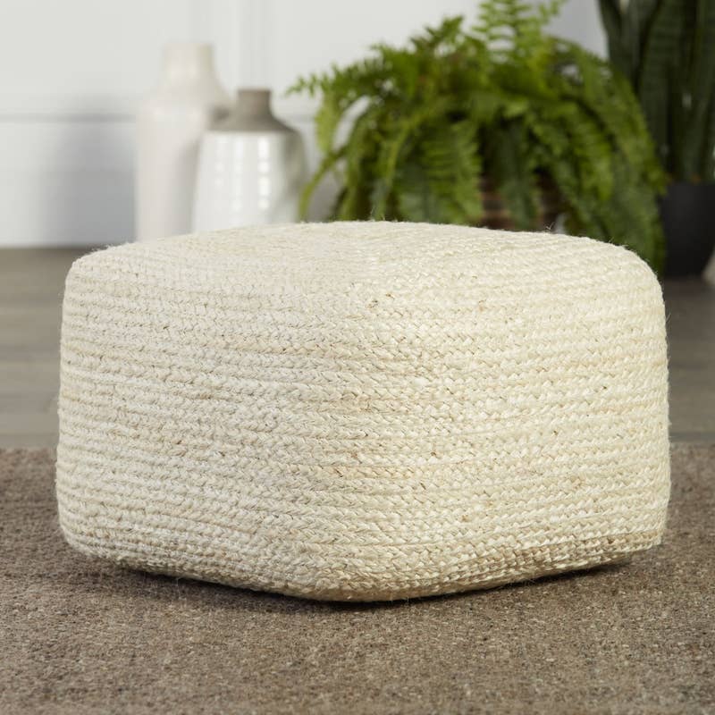 Woven Jute Pouf