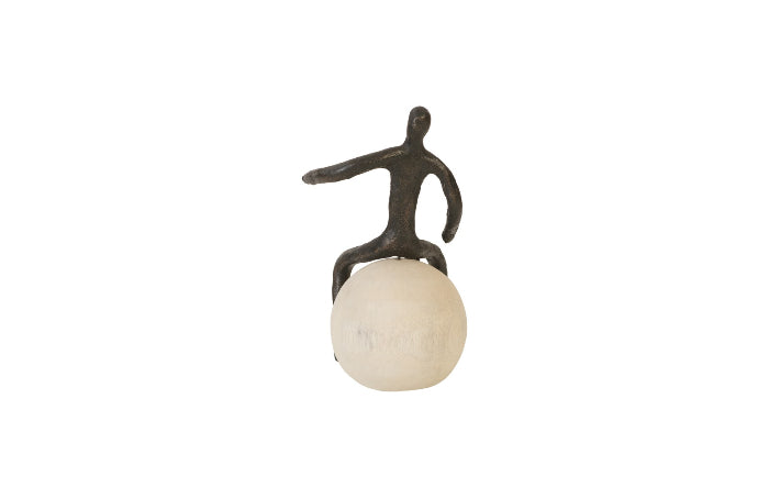 Abstract Figure on Bleached Wood Base