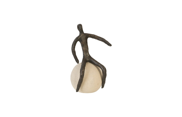 Abstract Figure on Bleached Wood Base