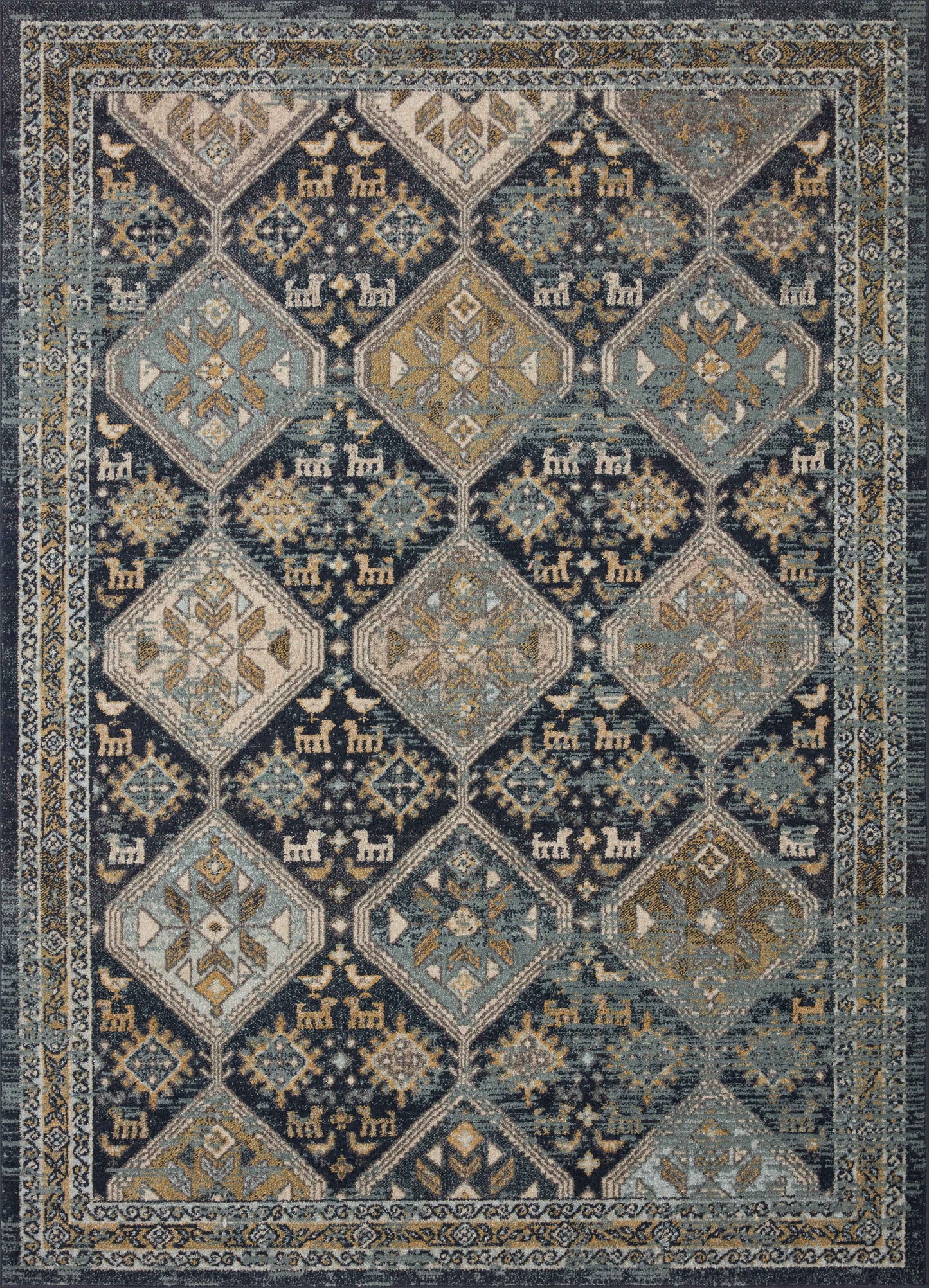 A picture of Loloi's Jocelyn rug, in style JOC-02, color Navy / Blue