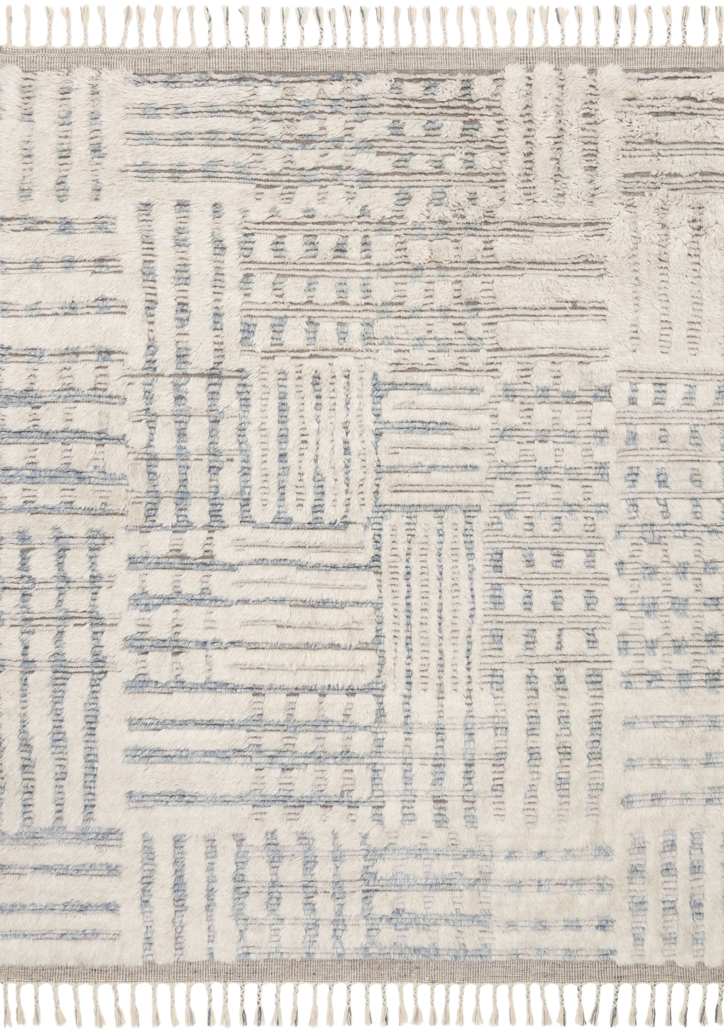 A picture of Loloi's Khalid rug, in style KF-01, color Ivory / Sky