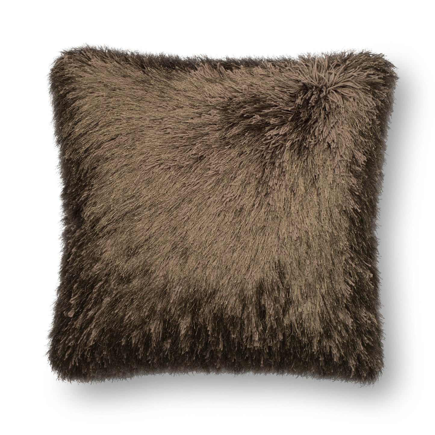 Photo of a pillow; P0245 Brown 22" x 22" Cover w/Poly Pillow