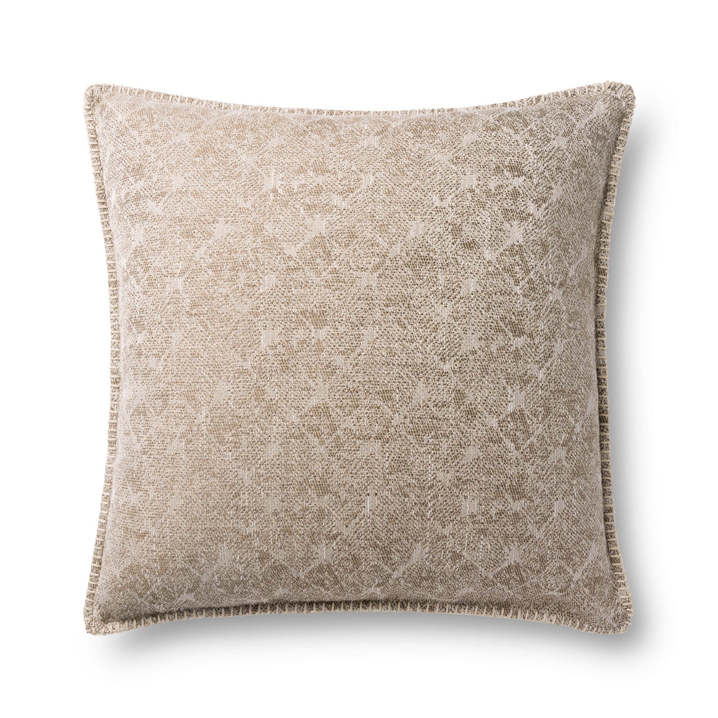 Photo of a pillow; P0890 Beige 22" x 22" Cover w/Poly Pillow