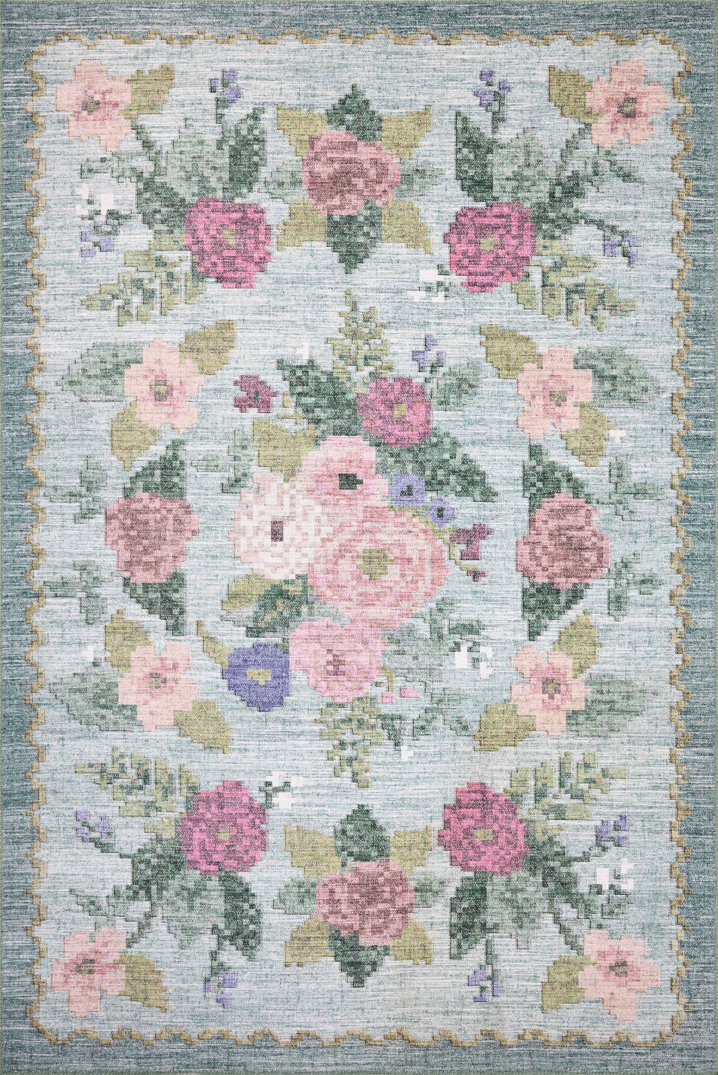 A picture of Loloi's Rosa rug, in style RSA-02, color Sky
