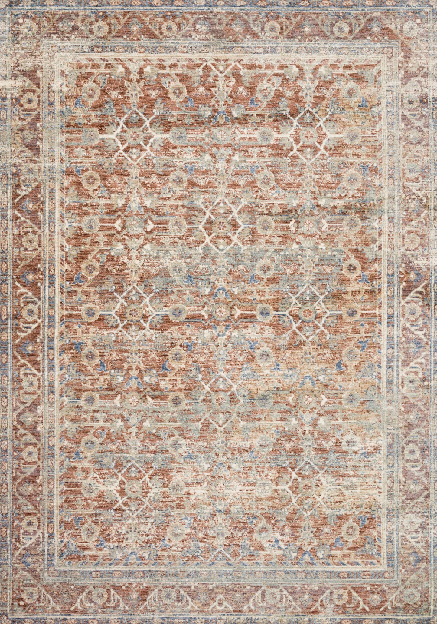 A picture of Loloi's Revere rug, in style REV-07, color Terracotta / Multi