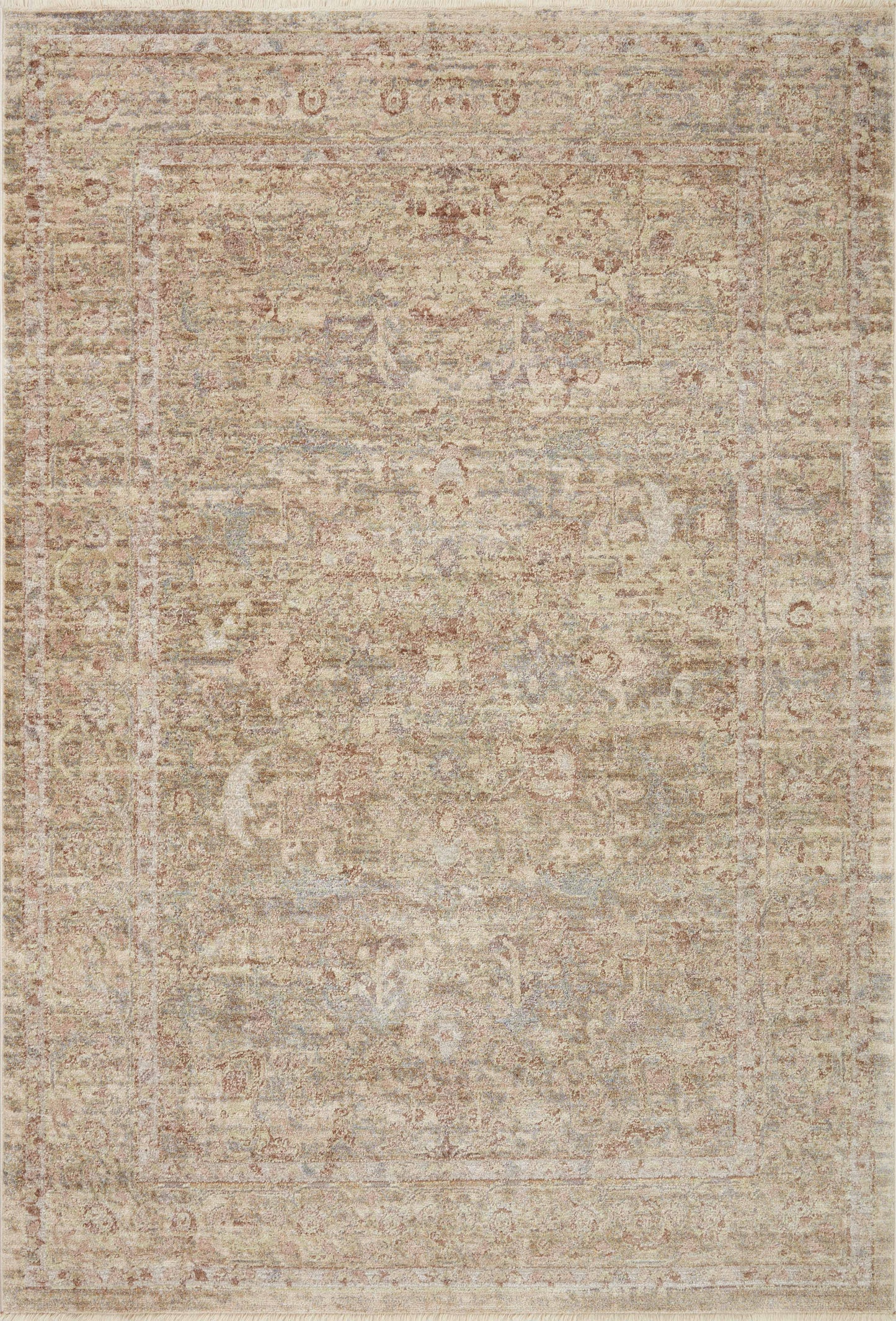 A picture of Loloi's Sonnet rug, in style SNN-04, color Moss / Natural