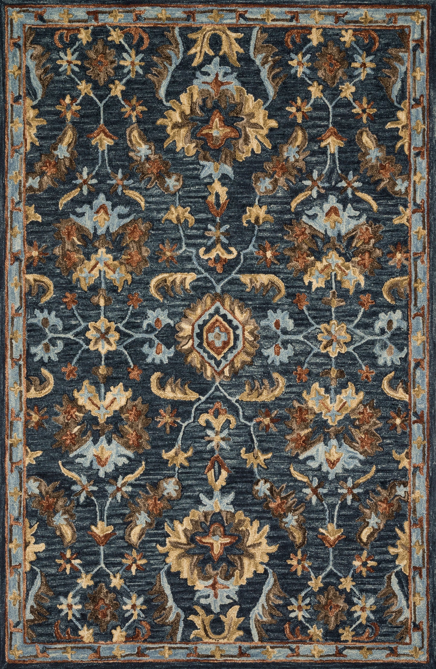 A picture of Loloi's Victoria rug, in style VK-14, color Denim / Multi