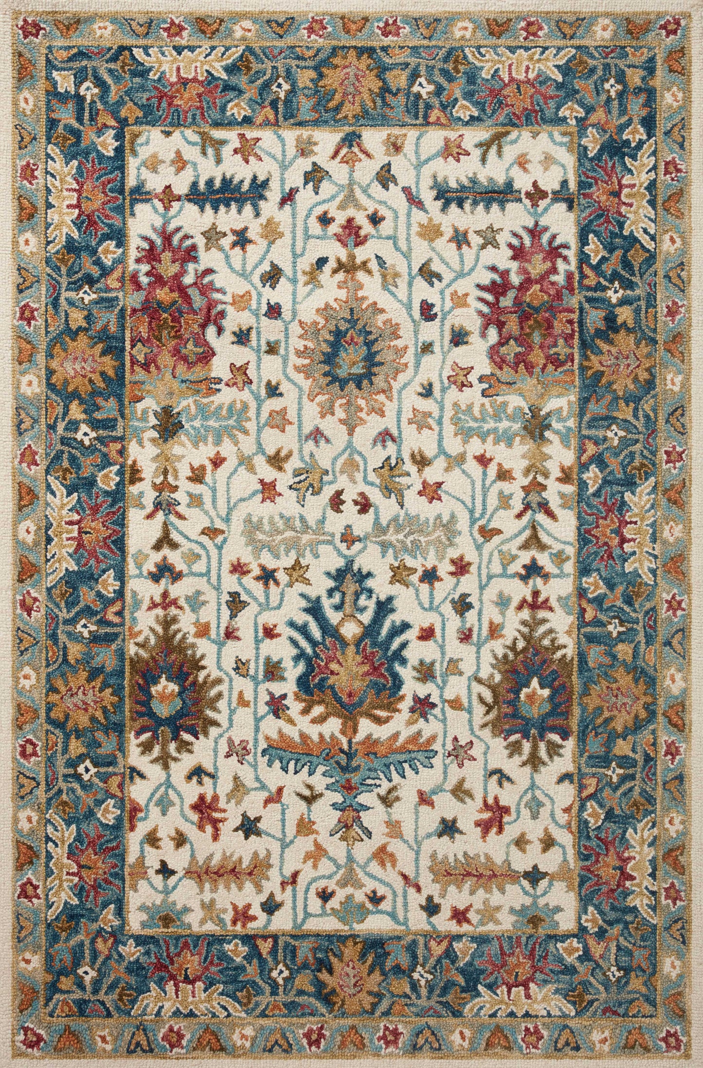 A picture of Loloi's Victoria rug, in style VK-23, color Ivory / Sky