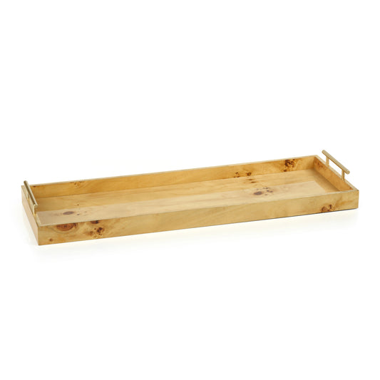 Leiden Burl Wood Tray