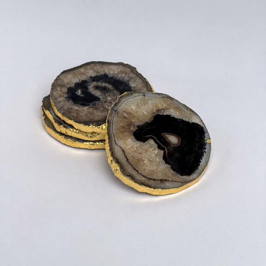 Black Quartz Coaster Set