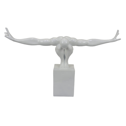 Outstretched Figure White Resin
