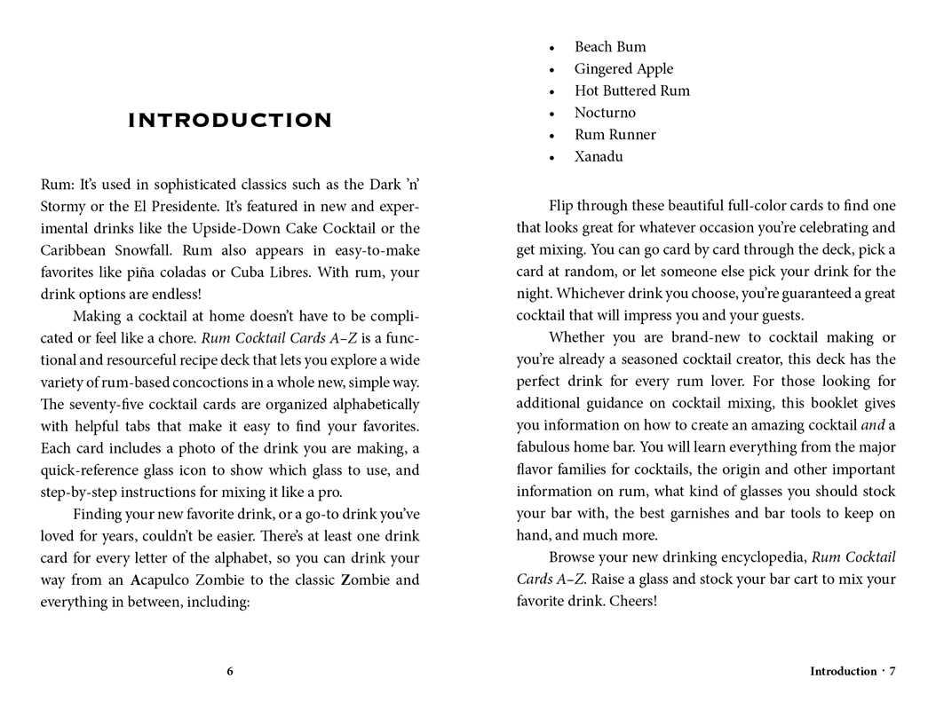 Rum Cocktail Cards A–Z by Adams Media