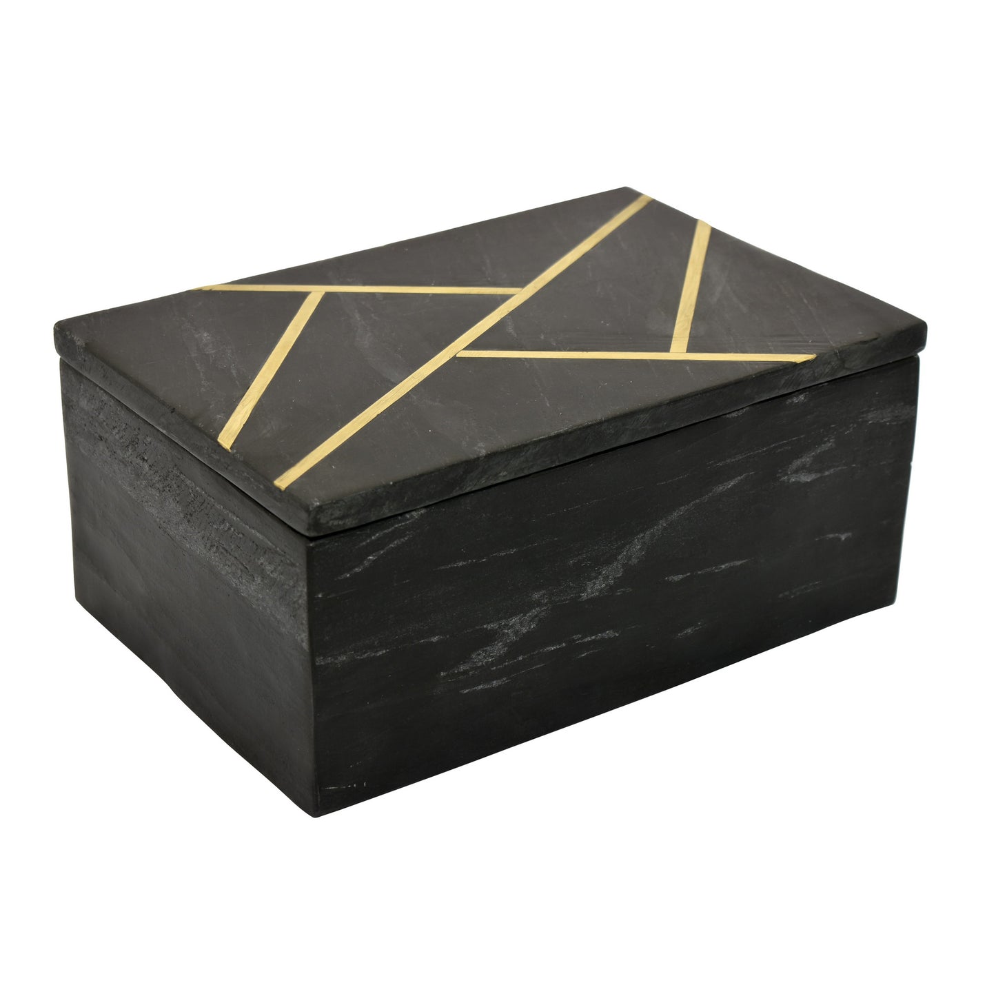 Brass Inlay Marble Box