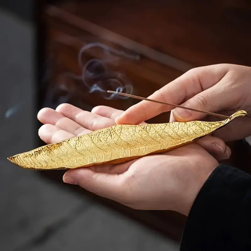 Metal Leaf Incense Holder
