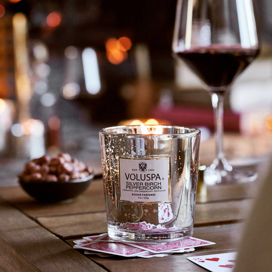 Voluspa : Silver Birch Peppercorn Candle