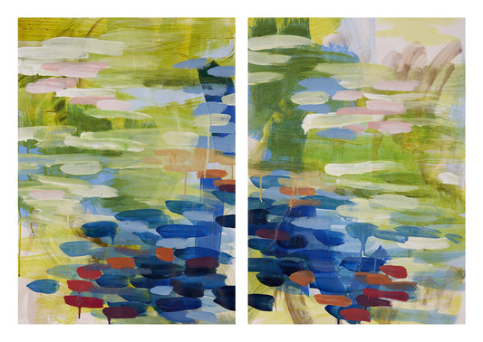 Yellow/Green Diptych I