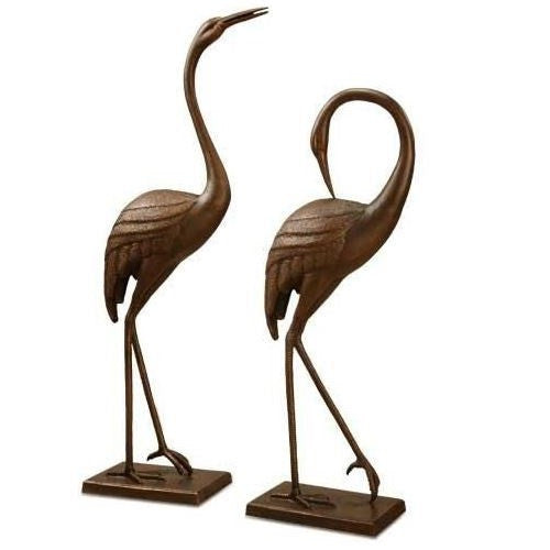 Bronze Garden Cranes
