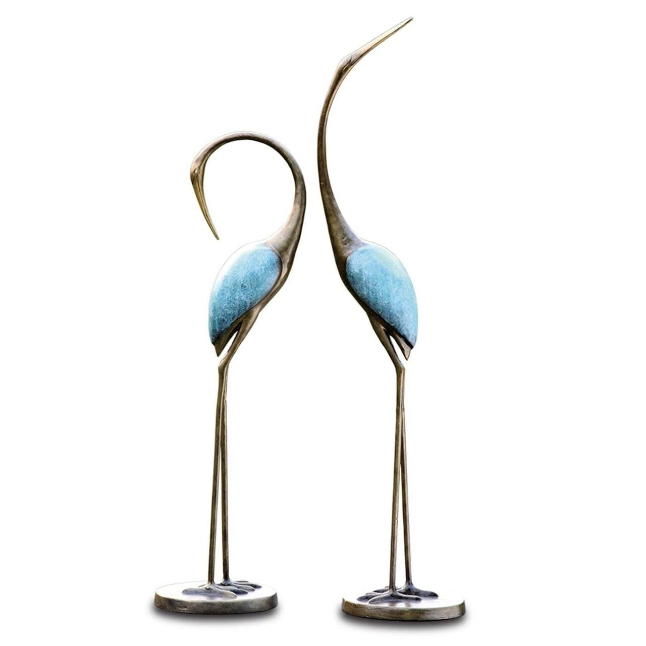Bronze Garden Cranes