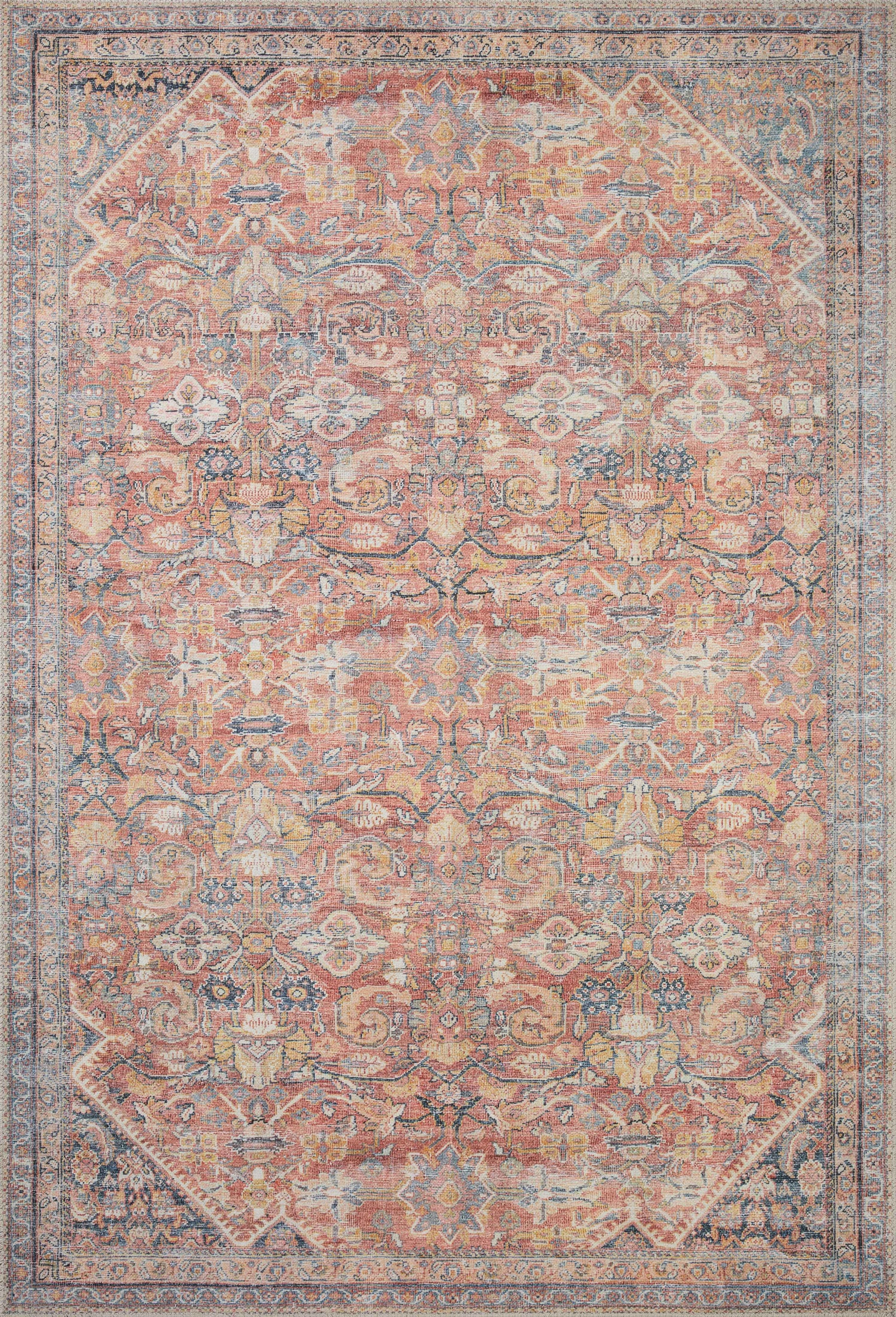 A picture of Loloi's Adrian rug, in style ADR-02, color Rust / Denim