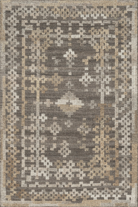 A picture of Loloi's Akina rug, in style AK-01, color Charcoal / Taupe