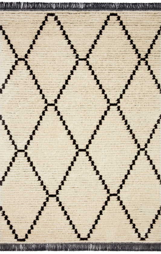 A picture of Loloi's Alice rug, in style ALI-04, color Cream / Charcoal