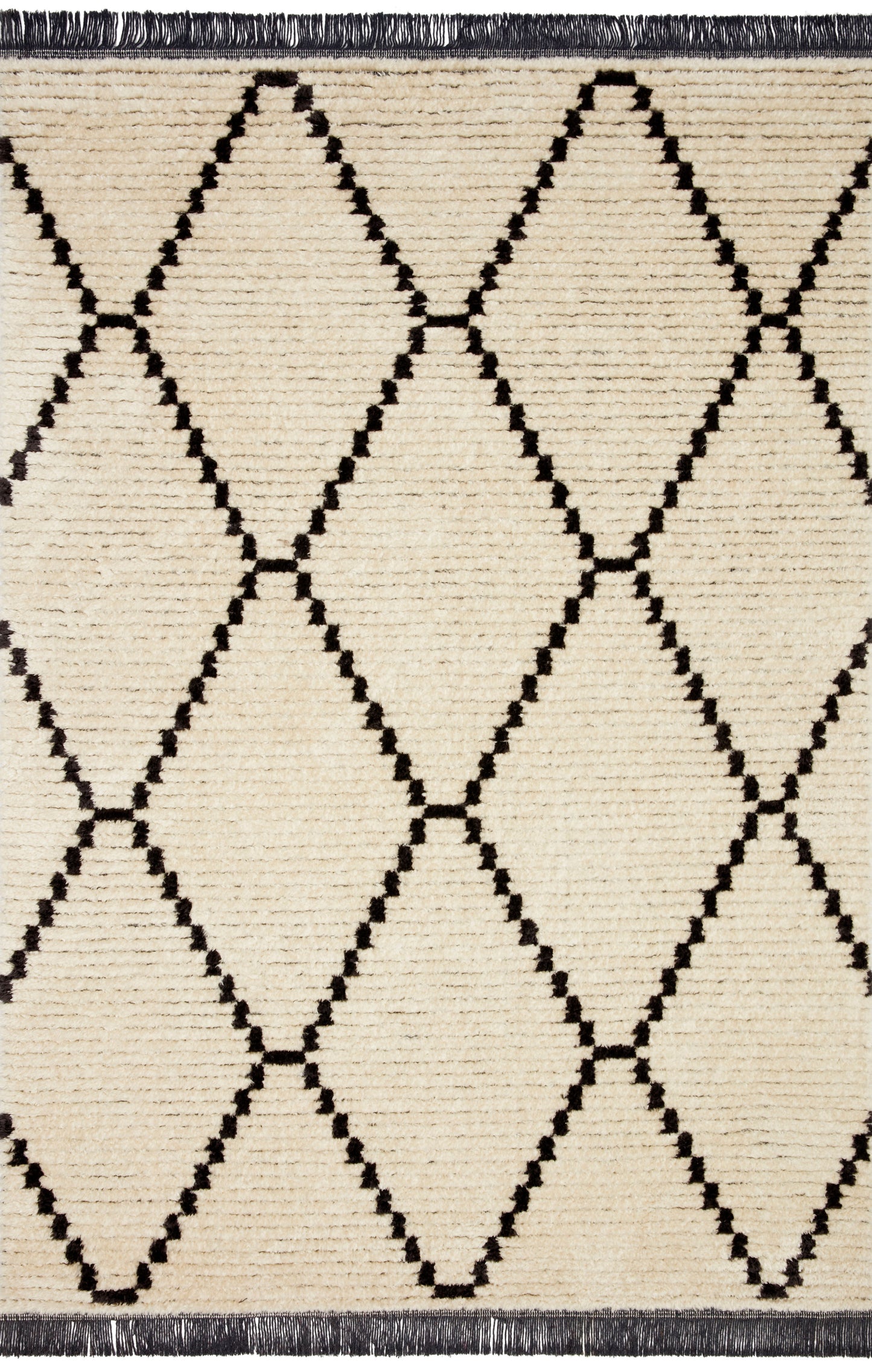 A picture of Loloi's Alice rug, in style ALI-04, color Cream / Charcoal