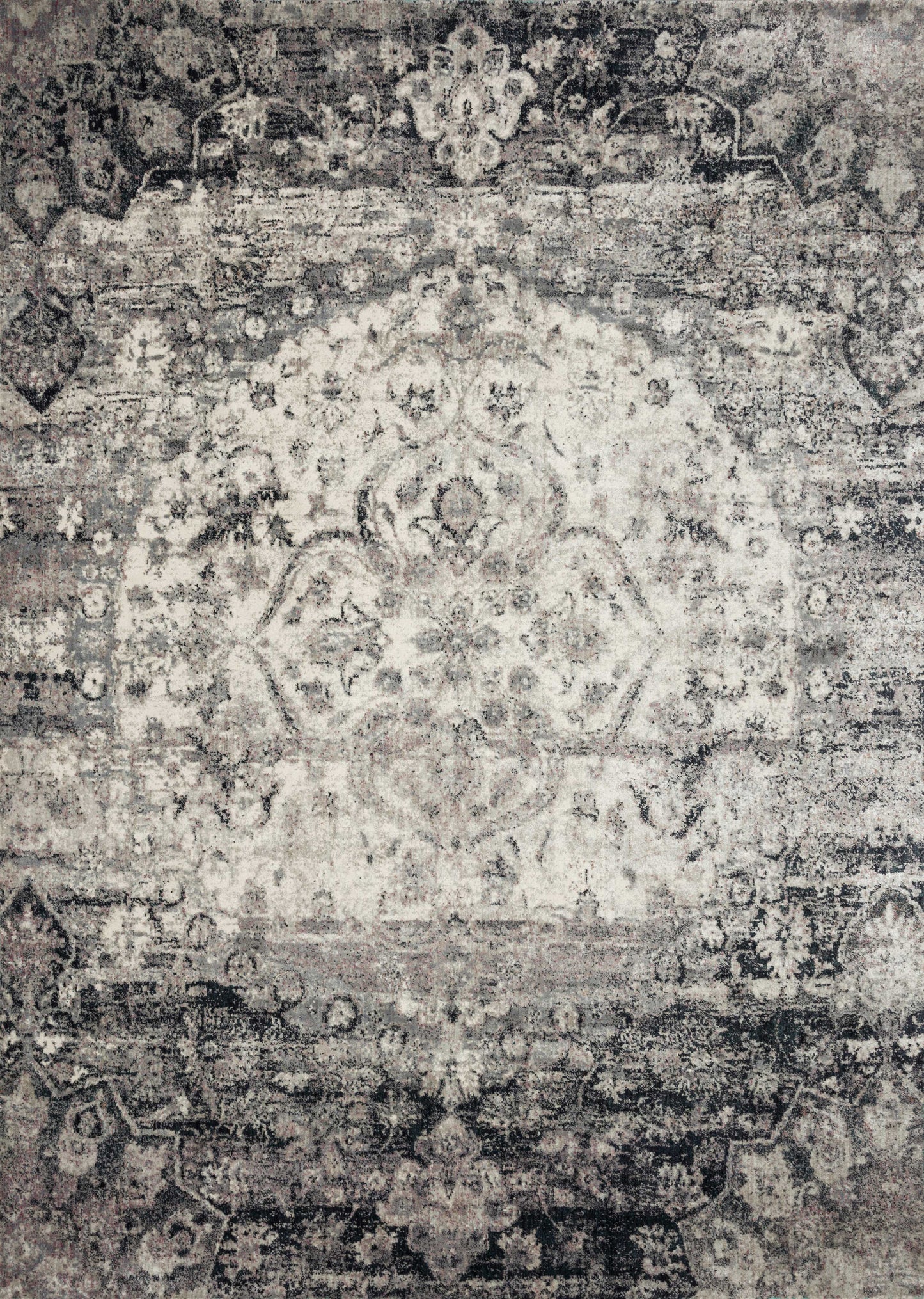 A picture of Loloi's Anastasia rug, in style AF-06, color Ink / Ivory