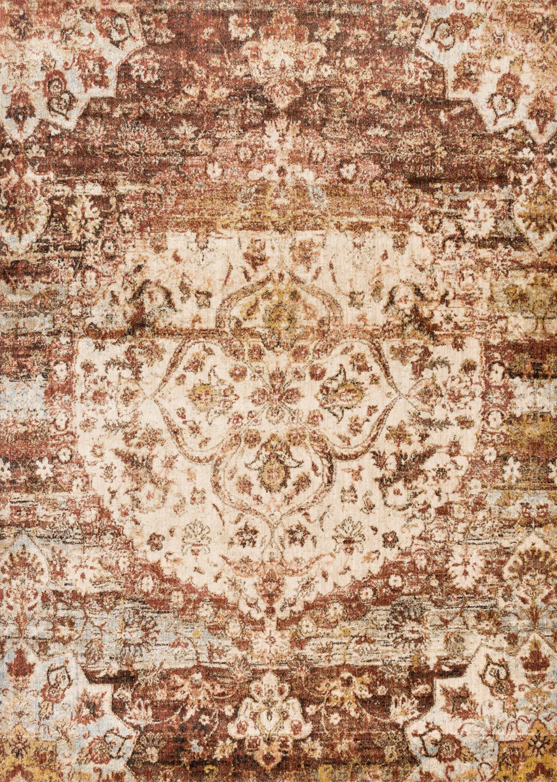 A picture of Loloi's Anastasia rug, in style AF-06, color Rust / Ivory