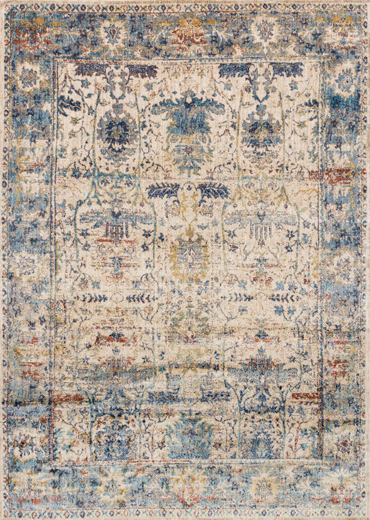 A picture of Loloi's Anastasia rug, in style AF-07, color Sand / Lt. Blue
