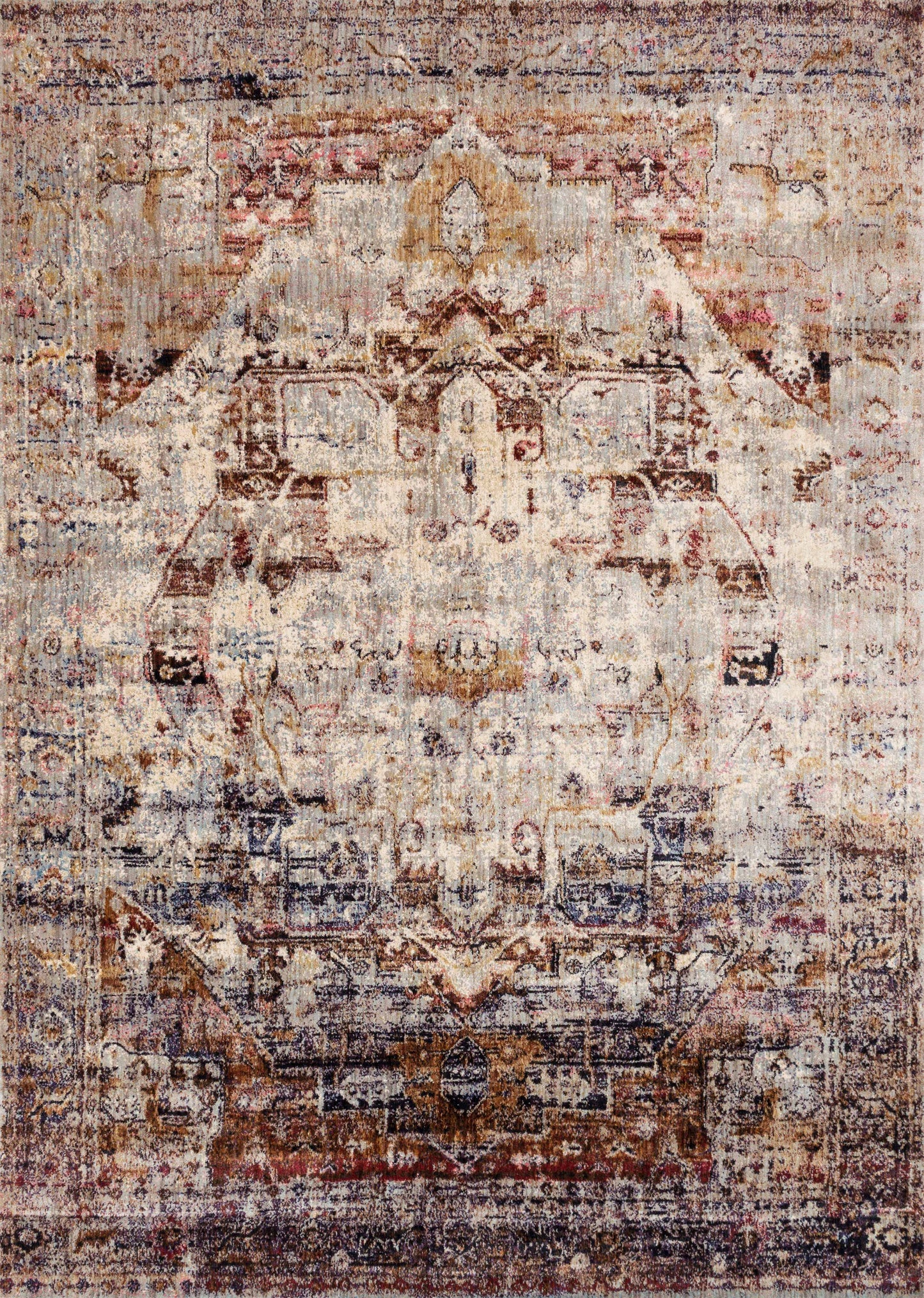 A picture of Loloi's Anastasia rug, in style AF-08, color Slate / Multi