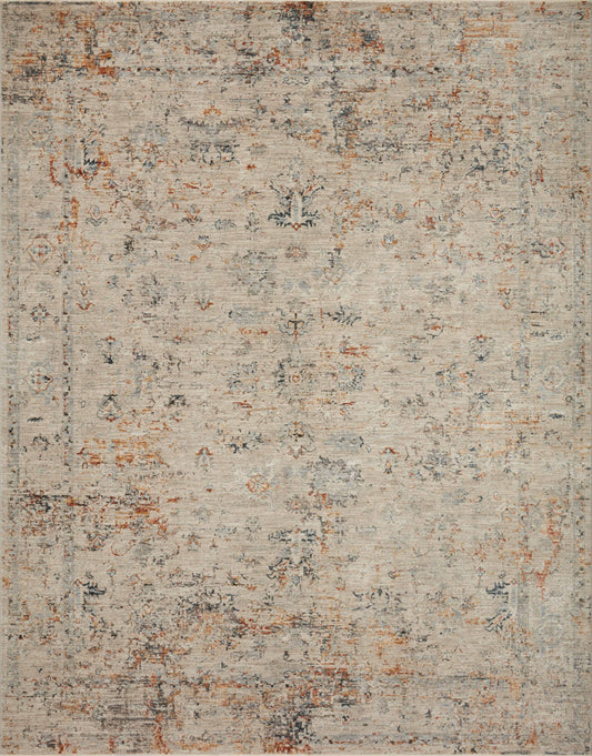 A picture of Loloi's Axel rug, in style AXE-02, color Silver / Spice