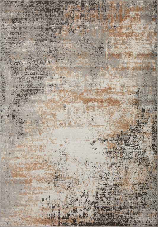 A picture of Loloi's Bianca rug, in style BIA-01, color Stone / Gold