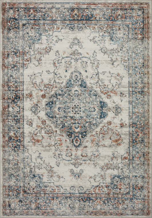 A picture of Loloi's Bianca rug, in style BIA-10, color Ivory / Ocean