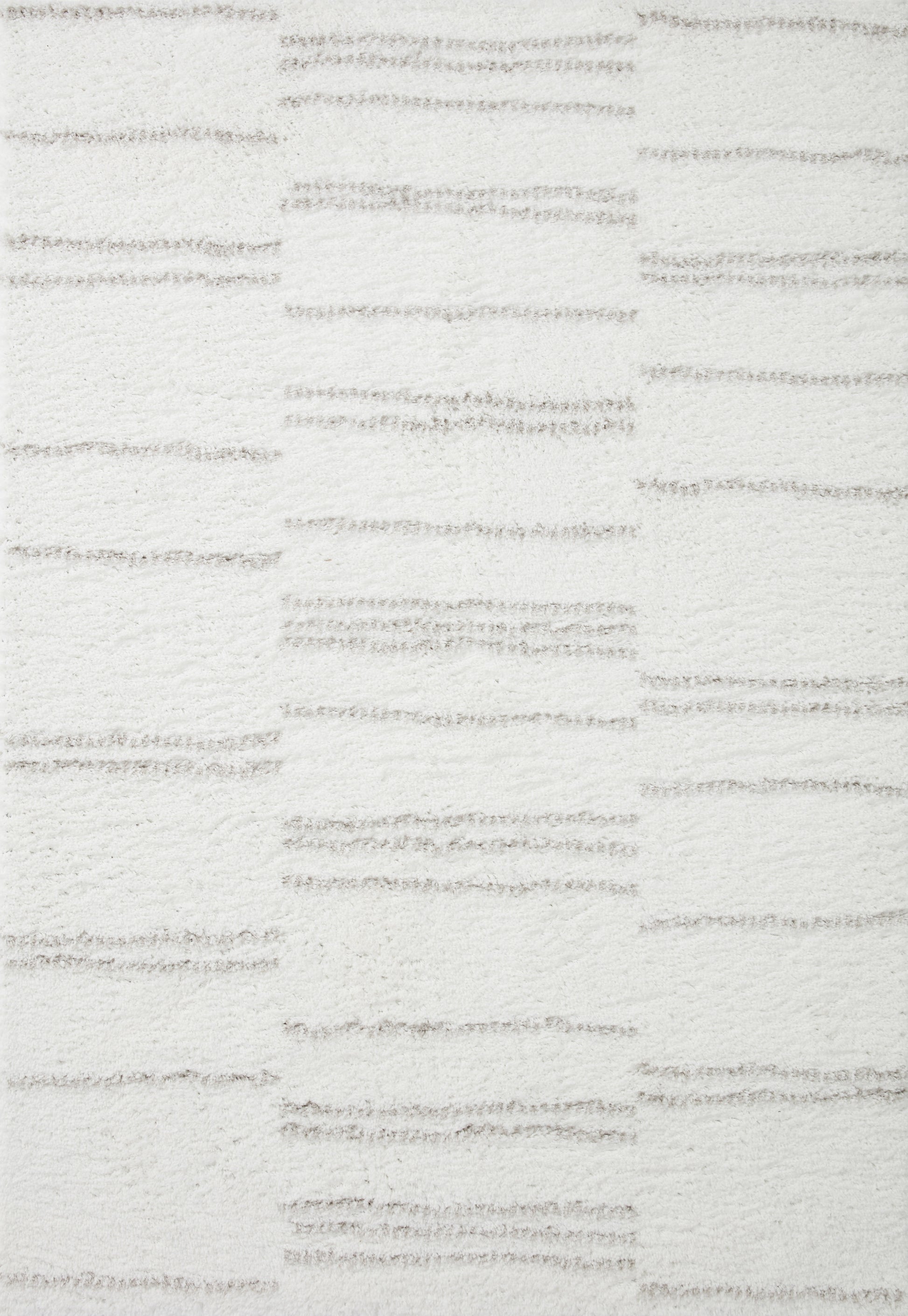 A picture of Loloi's Bliss Shag rug, in style BLS-02, color White / Grey