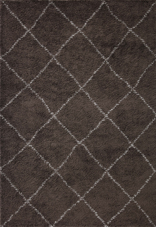 A picture of Loloi's Bliss Shag rug, in style BLS-04, color Bark / Grey