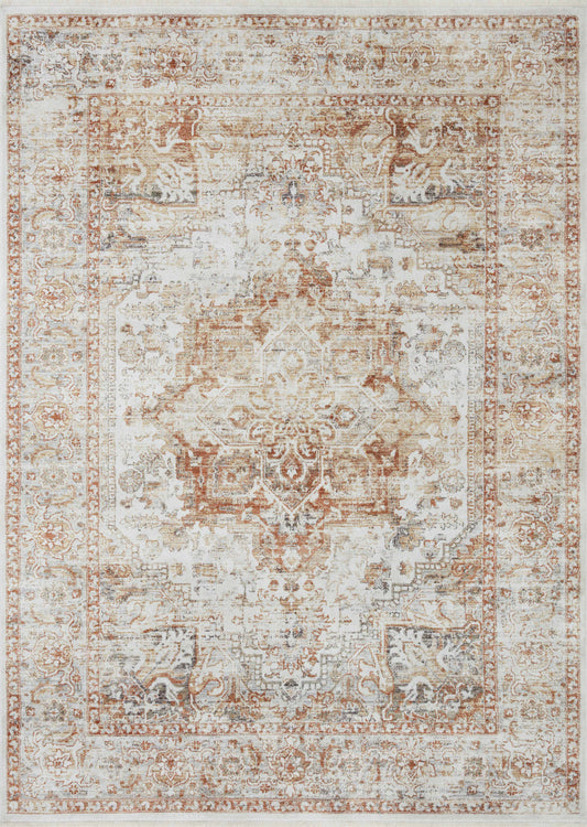 A picture of Loloi's Bonney rug, in style BNY-01, color Ivory / Sunset