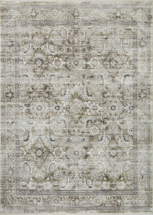 A picture of Loloi's Bonney rug, in style BNY-02, color Moss / Stone