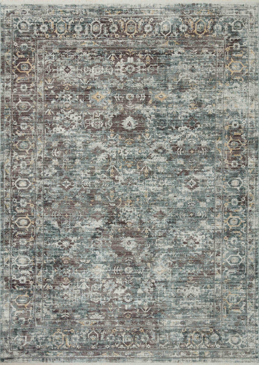 A picture of Loloi's Bonney rug, in style BNY-05, color Slate / Teal
