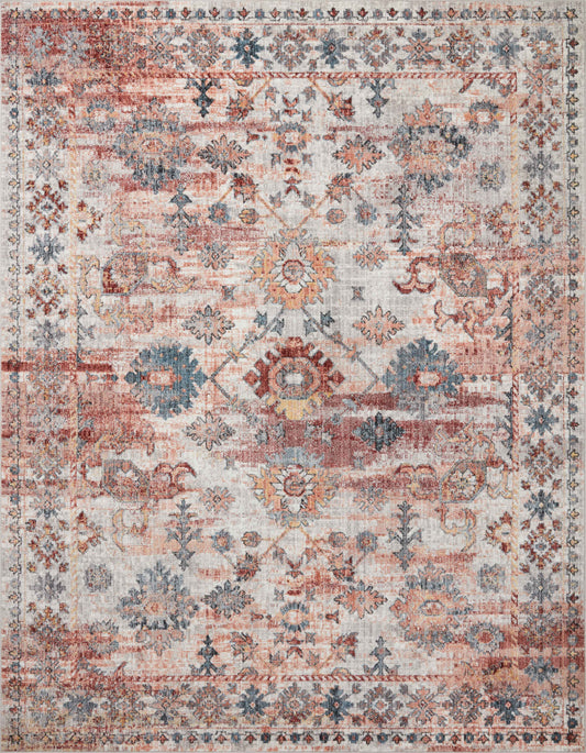 A picture of Loloi's Cassandra rug, in style CSN-06, color Rust / Multi