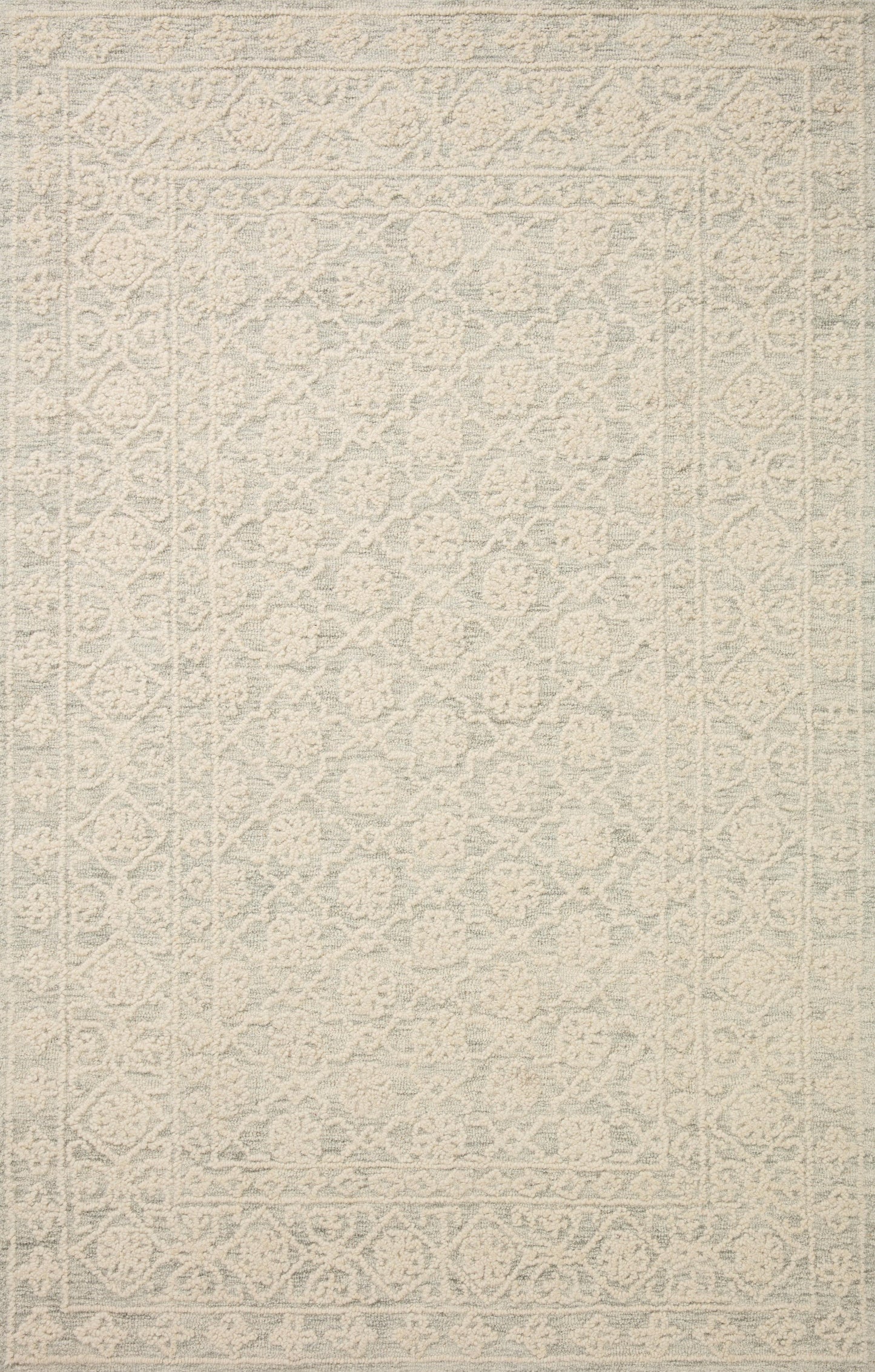 A picture of Loloi's Cecelia rug, in style CEC-01, color Mist / Ivory