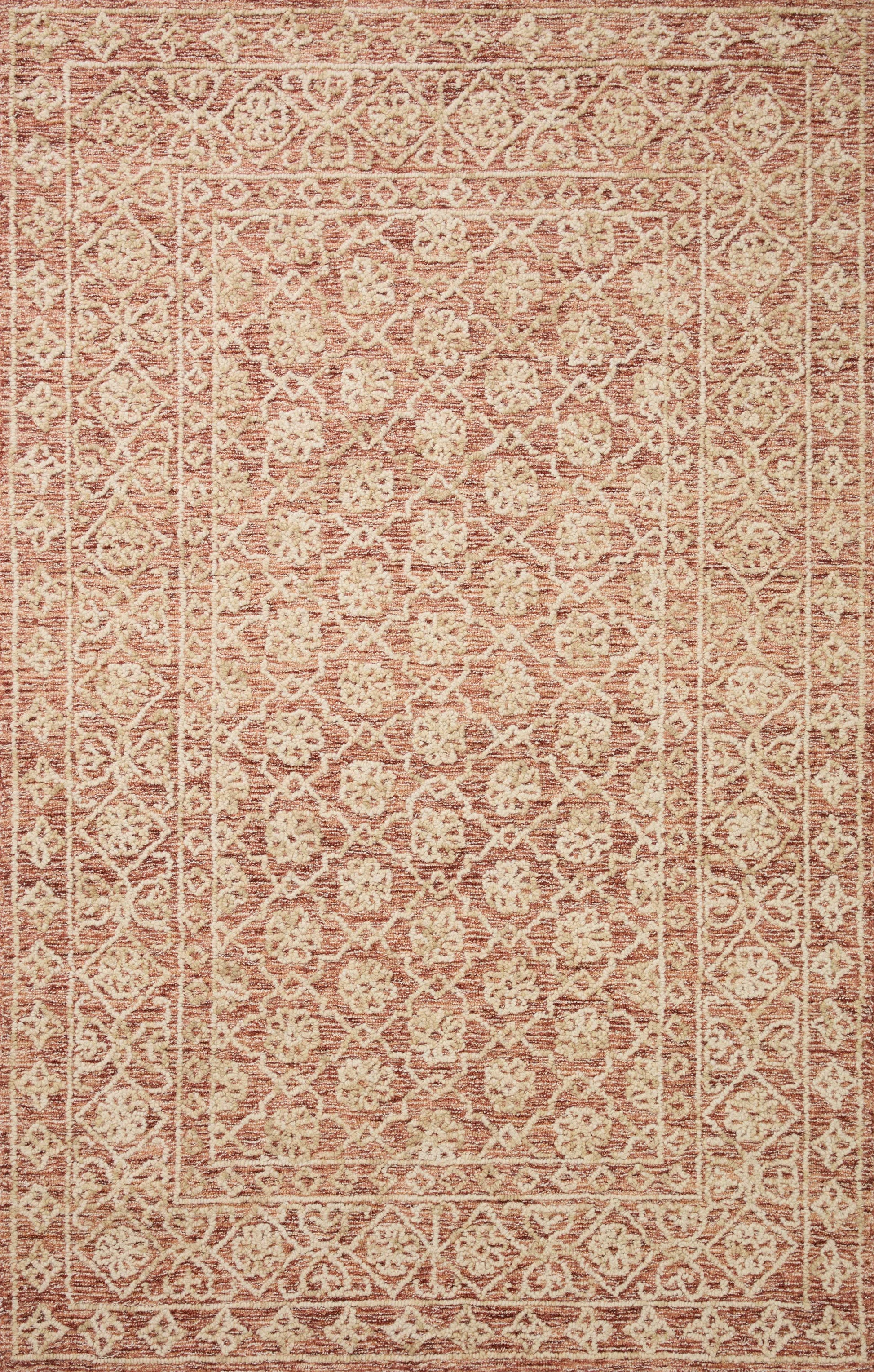 A picture of Loloi's Cecelia rug, in style CEC-01, color Rust / Natural