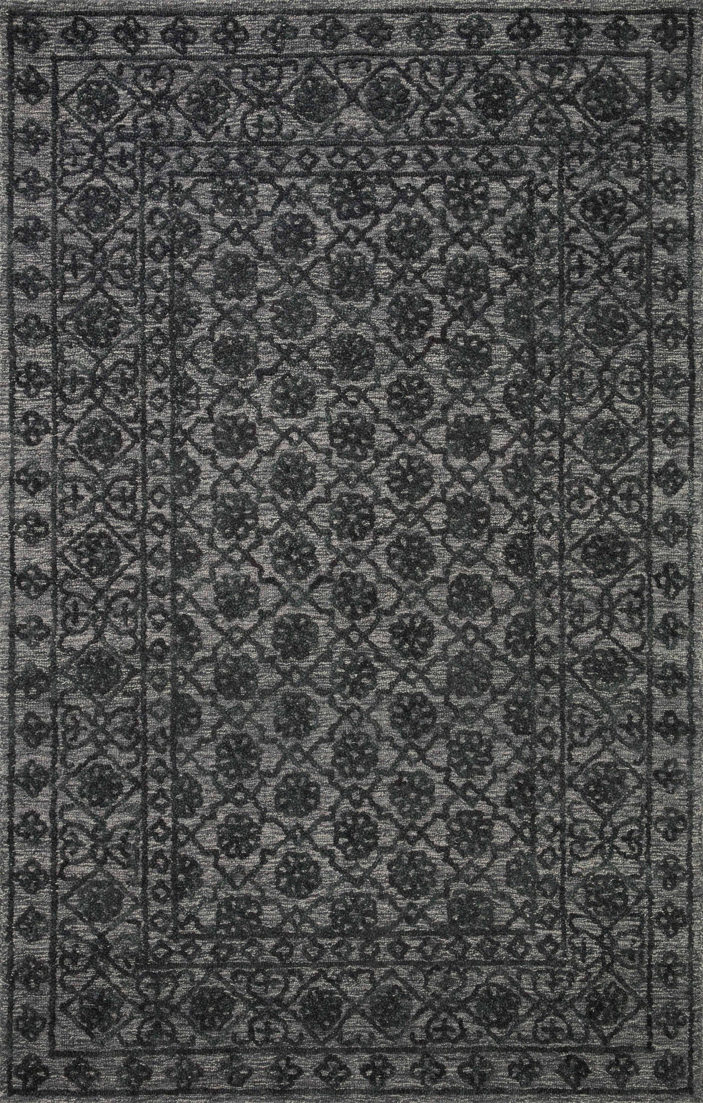 A picture of Loloi's Cecelia rug, in style CEC-01, color Smoke / Dk. Grey