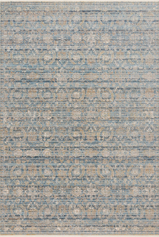 A picture of Loloi's Claire rug, in style CLE-03, color Ocean / Gold