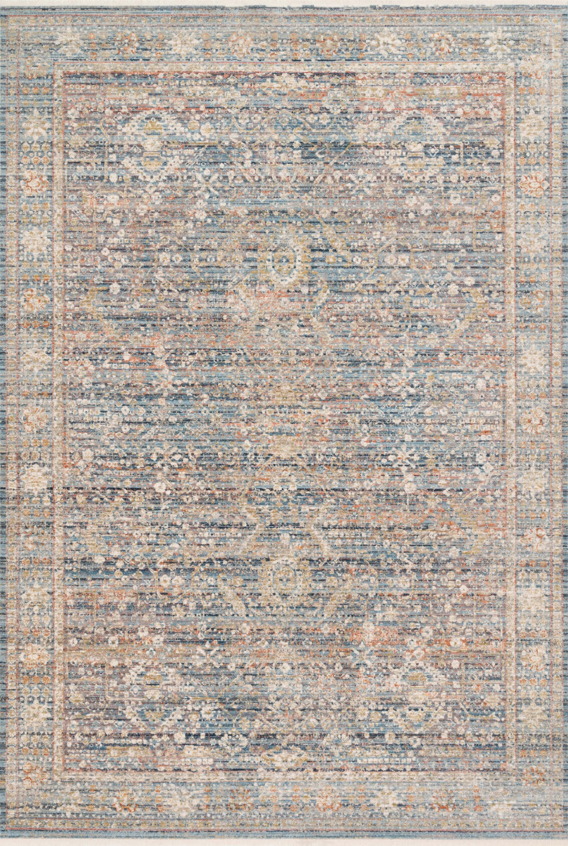A picture of Loloi's Claire rug, in style CLE-06, color Blue / Sunset