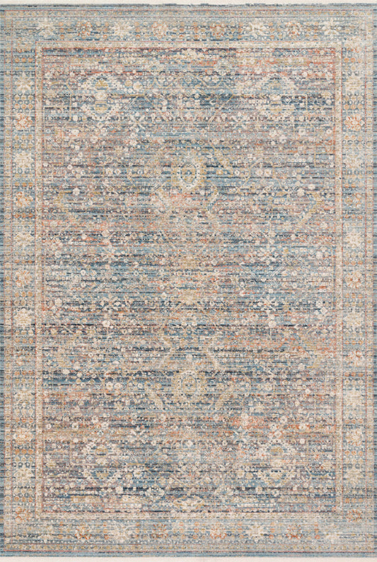A picture of Loloi's Claire rug, in style CLE-06, color Blue / Sunset