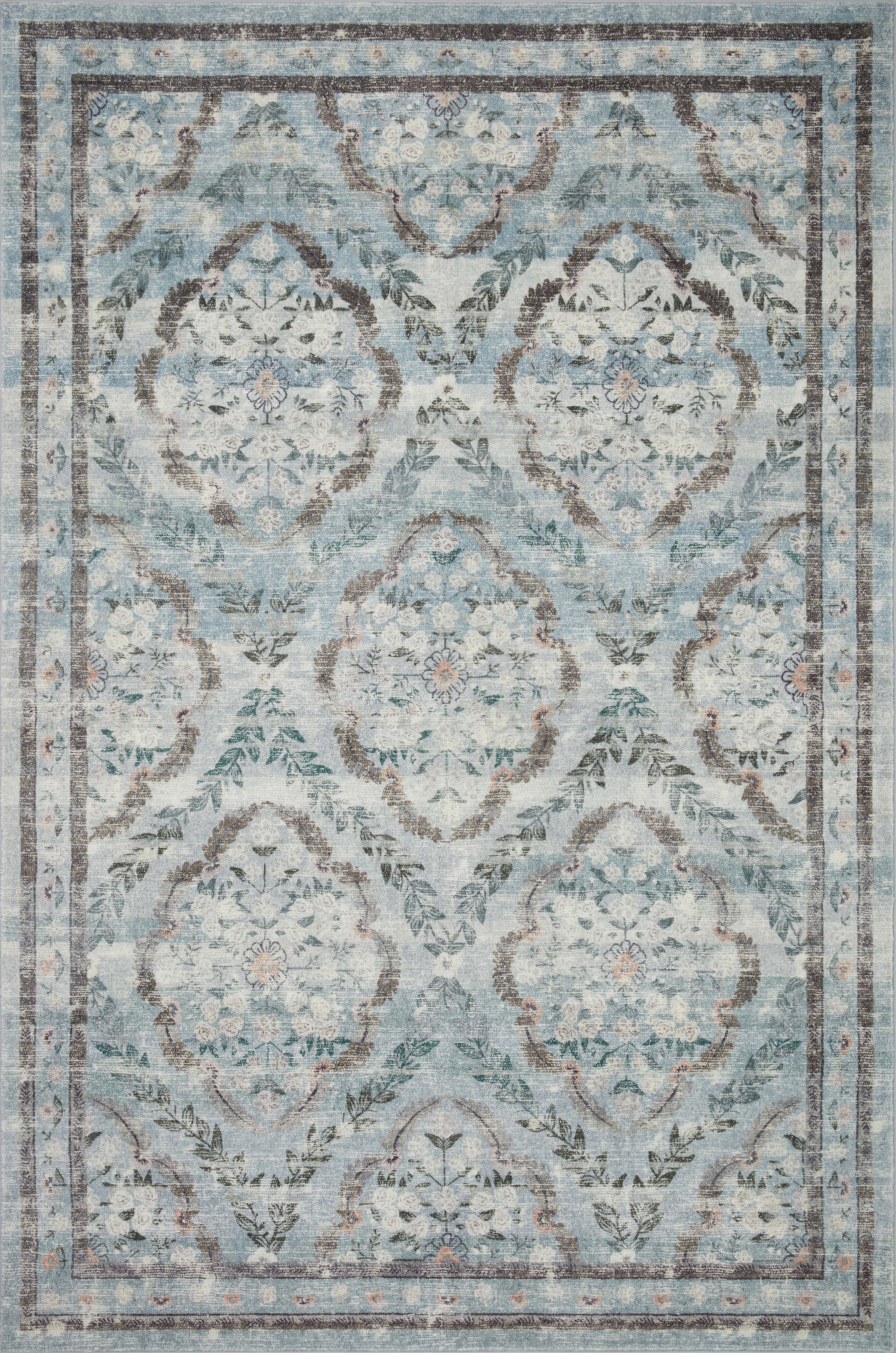 A picture of Loloi's Courtyard rug, in style COU-02, color Blue