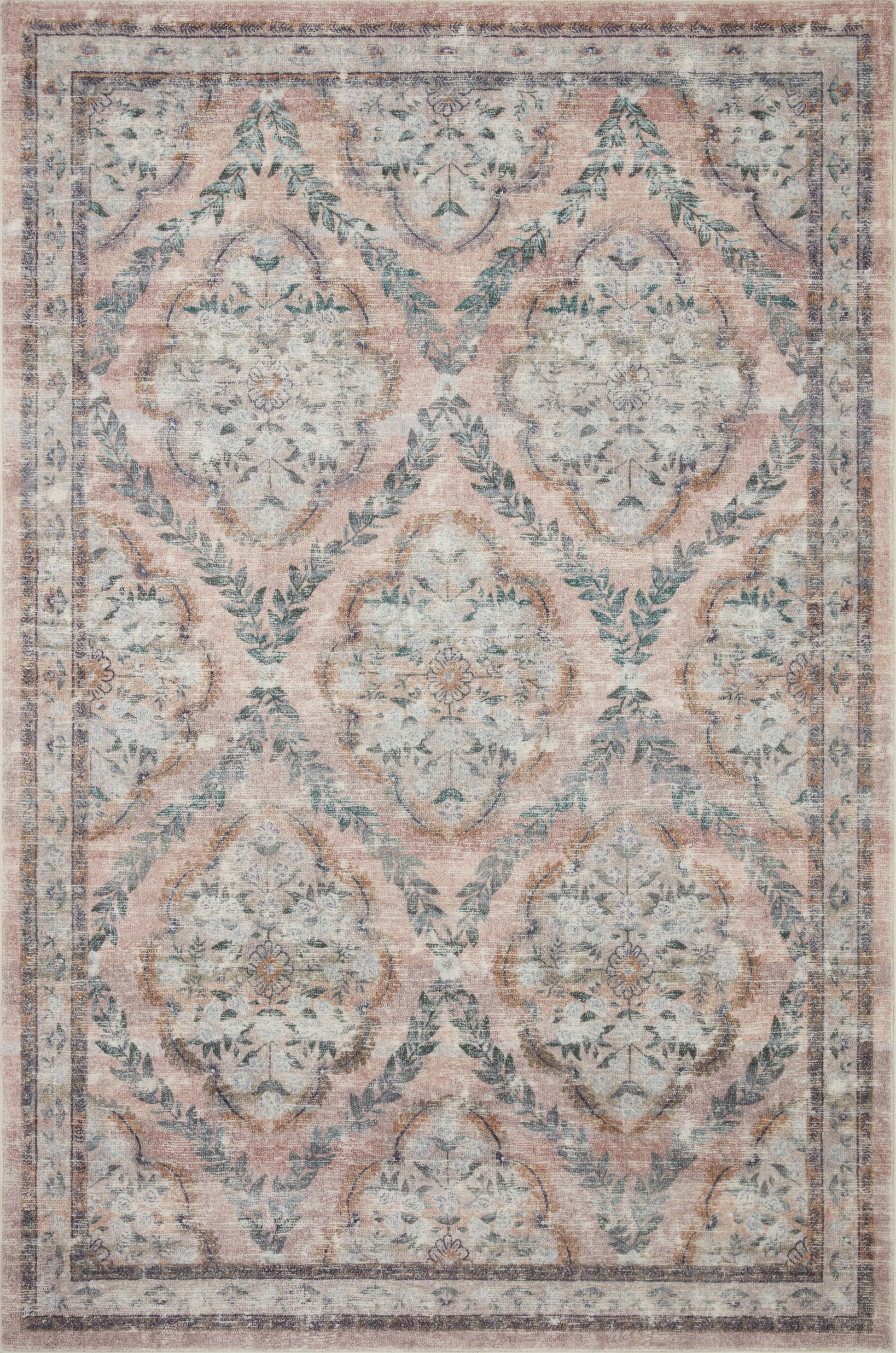 A picture of Loloi's Courtyard rug, in style COU-02, color Blush