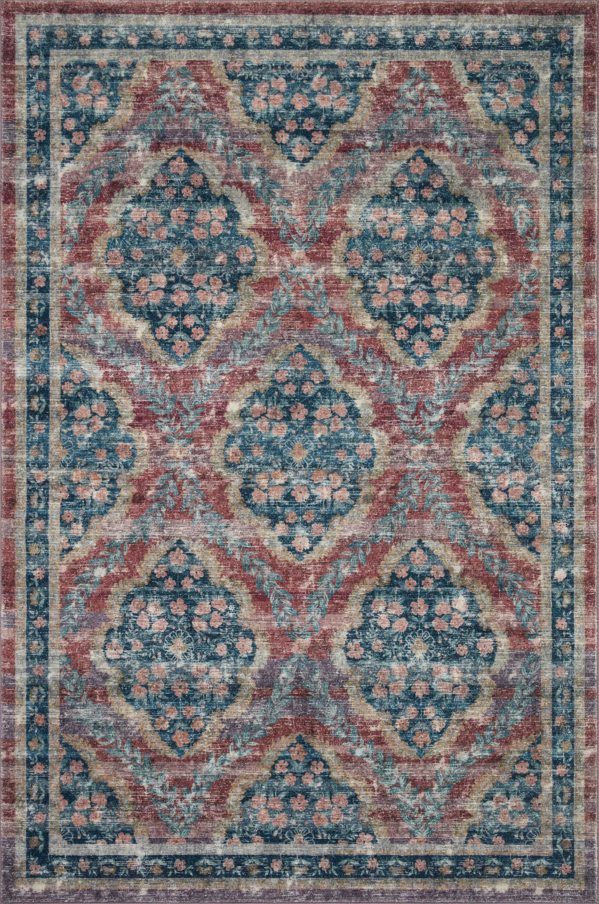 A picture of Loloi's Courtyard rug, in style COU-02, color Red